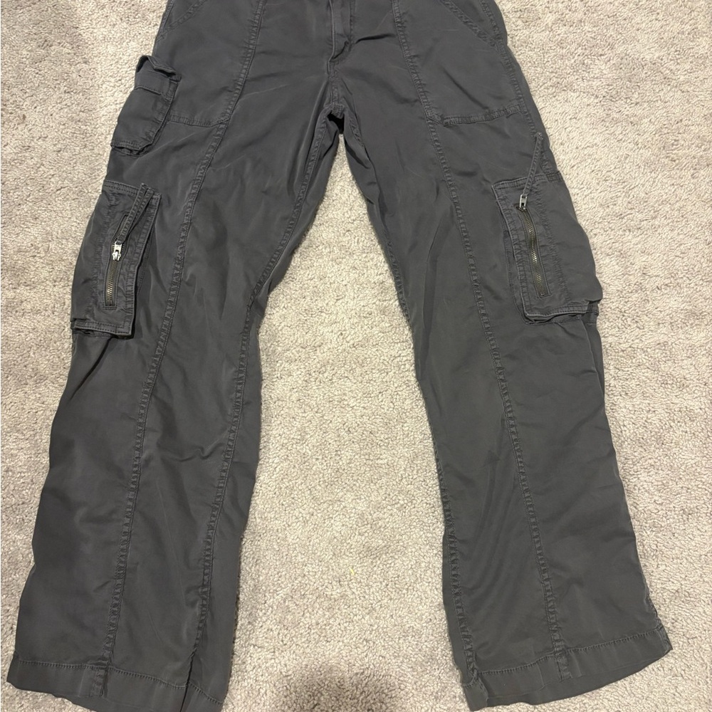 Hollister Men's Charcoal Cargo Pants
